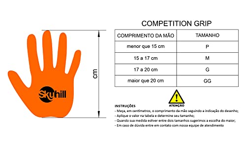 Hand Grip Competition Skyhill Couro Cross Palmar Training Tamanho:G;Cor:Laranja