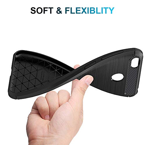 Image of Bintage Flexible Rubber Back Cover Compatible Model for Huawei Honor 9N - LLD-AL20 / Honor 9 lite - Black