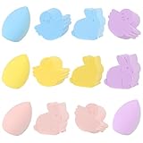 Easter Makeup Sponge Set - 12 Pcs Bunny Chick Egg Shape Makeup Blender, Soft Latex-Free Beauty Sponge for Foundation, Powder & Cream, Wet/Dry Use, Gentle Easter Presents for Women & Makeup Lovers