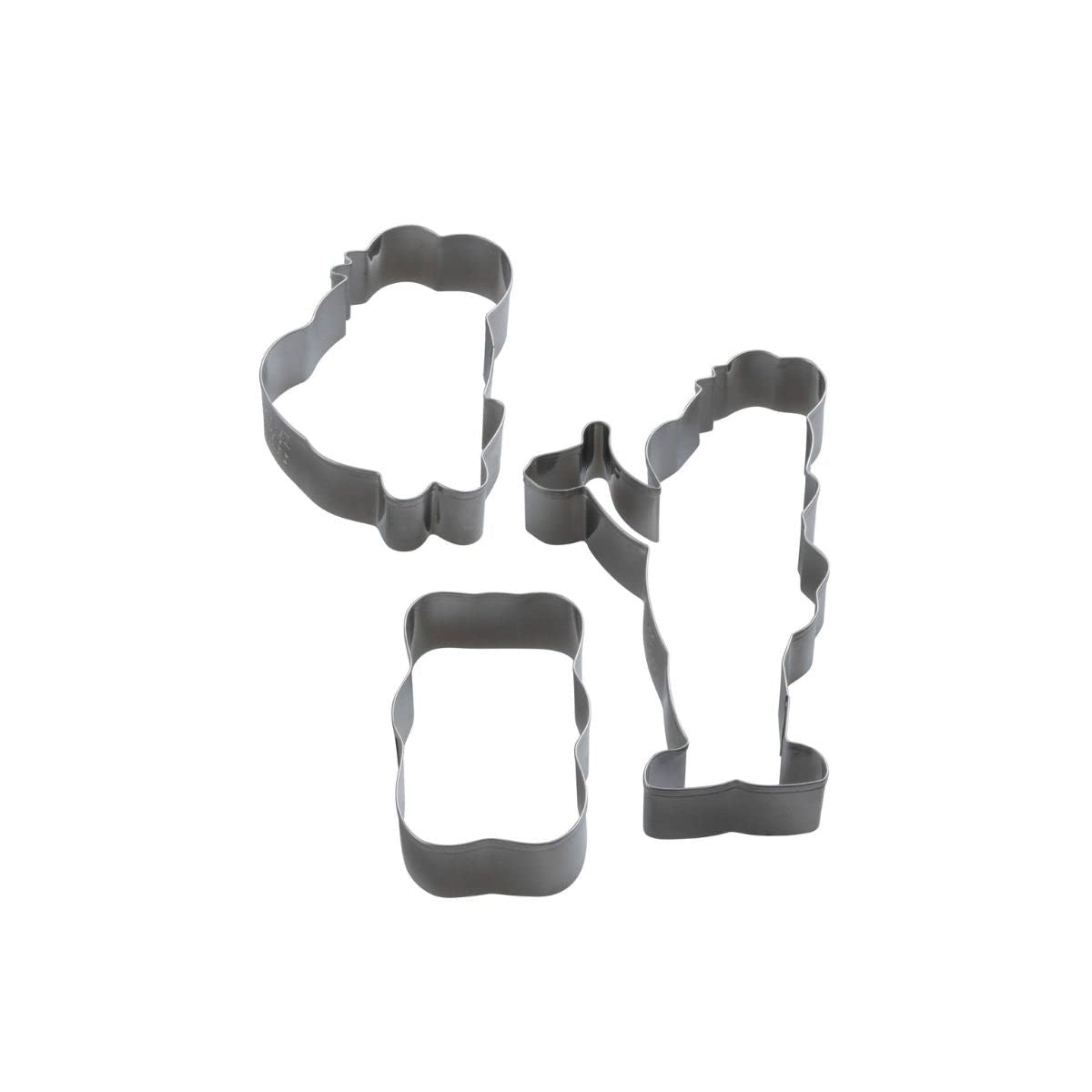 Zenker Meets Haribo Cookie Cutters for Children, Set of 3, Haribo Iconic Gold Bear Cookie Cutters for Biscuits, Bread, Vegetables or Cheese