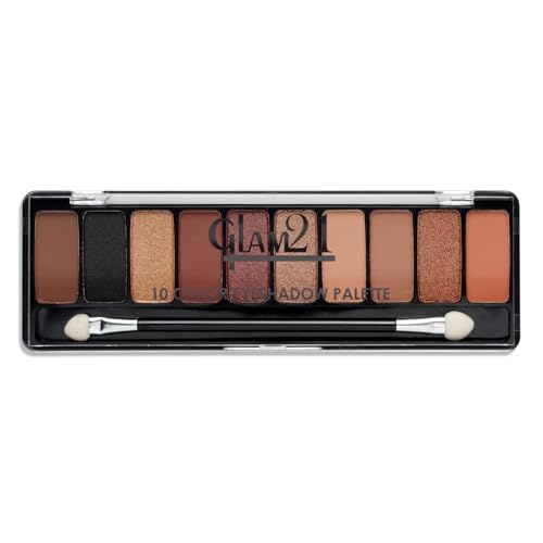 Image of Glam21 Get Smoky 10 Color Eyeshadow Palette |Long-Lasting | Smudge Free | Long Wearing And Easily Blendable Eye Makeup Palette Matte, Shimmery And Metallic Finish