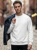 Love My Fashions Mens Sweatshirts Crew Neck And Long Sleeve Plain Sweater Fleece Jumper for Men Uk White #1