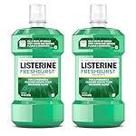Listerine Freshburst Antiseptic Mouthwash for Bad Breath, Kills 99.9% of Bad Breath Germs & Fights Plaque & Gingivitis, ADA Accepted Mouthwash, Spearmint, Convenience Pack, 2 x 1 L