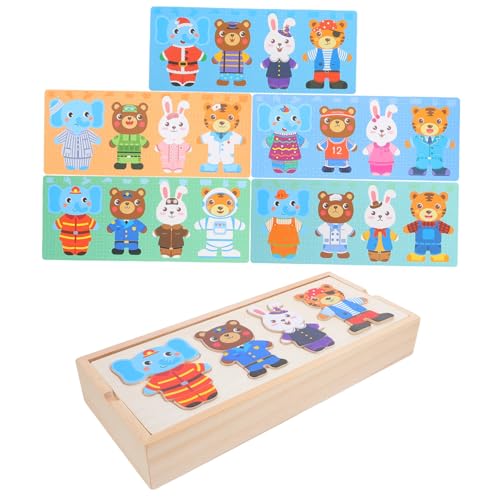 Puzzle en bois animaux à habiller : le calme retrouvé dans la chambre d'enfant