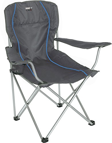 High Peak Stuhl Campingstuhl Salou, dunkelgrau/blau, 44108