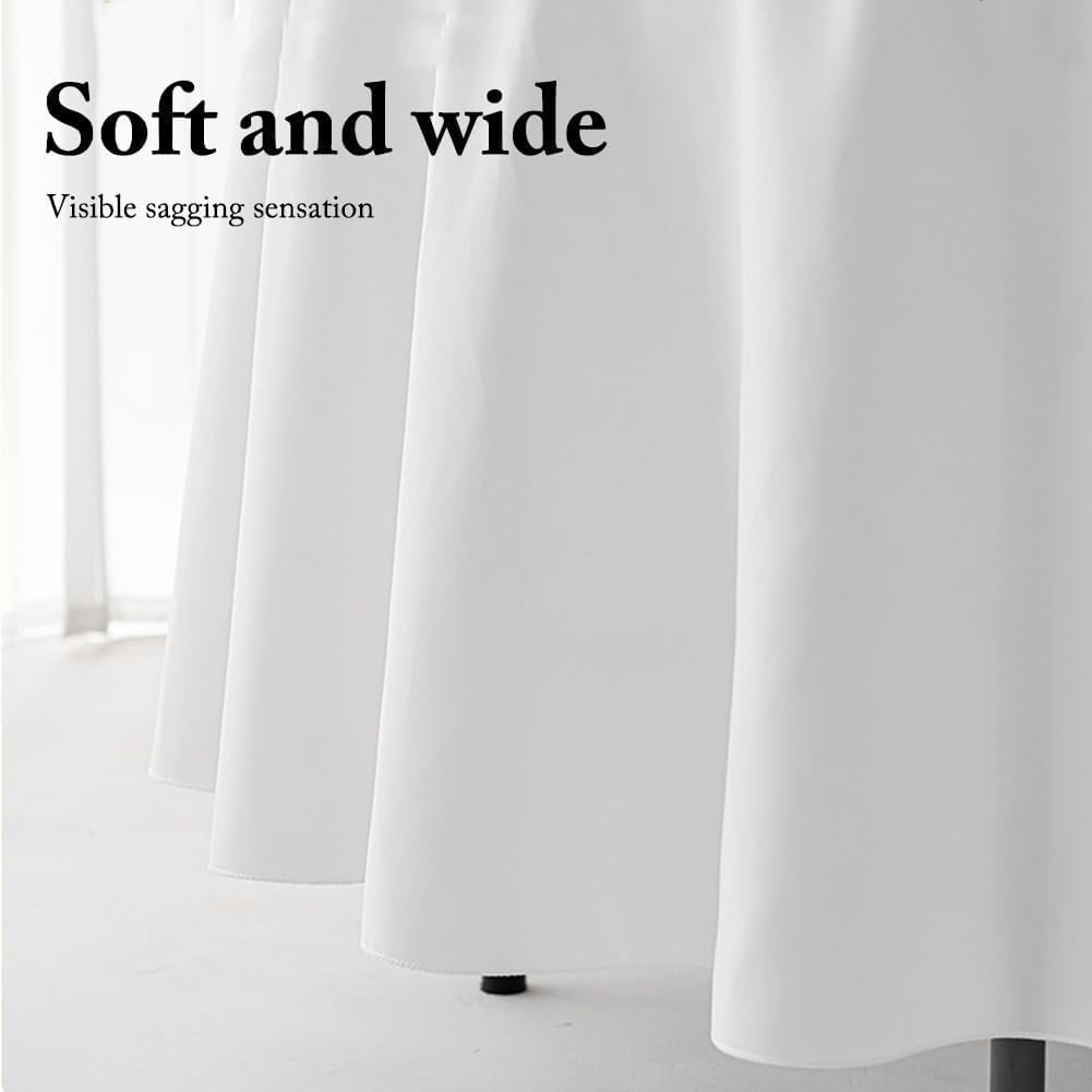 DASIAUTOEM Mantel redondo blanco, 10 unidades, mantel blanco para mesas redondas, manteles impermeables de 213 cm, resistentes a las manchas, impermeables, protectores de mesa, manteles para bodas