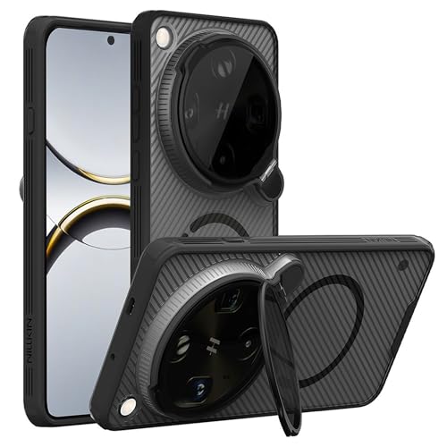 Image of Nillkin Case for Oppo Find X9 Ultra (6.82 inch Inch) CamShield Prop Magnetic Flip Style Transparent Lens Camera Protect Mobile Holder TPU + PC Transparent Black Color