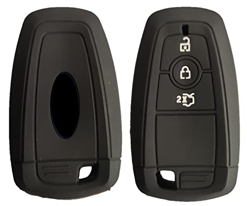 Image of Shopoflux Silicone Smart Key Cover Compatible with Endeavour | Figo | Aspire | Freestyle Titanium (Pack 2 Black Silicon)