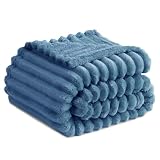 RUIKASI Kuscheldecke Flauschig Decke Himmelblau - 150x200cm Fleecedecke Sofadecke Couchdecke für Wohnzimmer Deko Tagesdecke Blanket, Weiche Wolldecke Warme Korddecke als Wohn- und Kuscheldecken