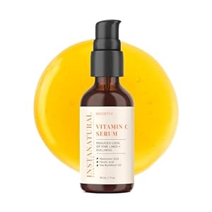 InstaNatural Vitamin C Face Serum, Brightens, Hydrates and Reduces Signs of Aging, with Vitamin C, Hyaluronic and Ferulic Acid, 1 FL Oz