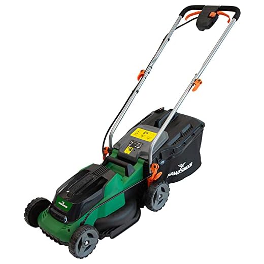 Hawksmoor 36V Hand Propelled 34cm Cordless Lawnmower with Two Batteries