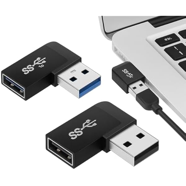 HENGBIRD 2 sztuki adaptera 90°, USB 3.0, USB lewy i prawy kąt