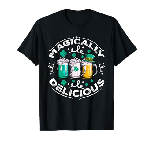 Magically Delicious St Patricks Day Drinking Beer T-Shirt