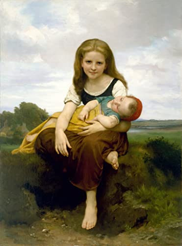 Tableau sur toile Bouguereau 58x90 cm pour sublimer votre décoration de salon