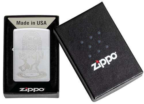 Encendedor Zippo Vintage Dance Satin Chrome miniatura 6