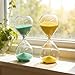 Hourglass, HoveBeaty Hand-Blown Sand Timer Set for Time Management 15 Minutes Durable Glass Construction (15 Min, Yellow)