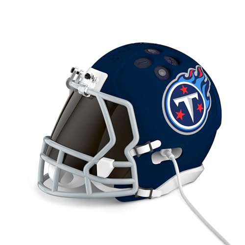 Image of NFL Echo Dot Bundle: Includes Echo Dot | Deep Sea Blue and Limited-Edition NFL Helmet Stand | Tennessee Titans