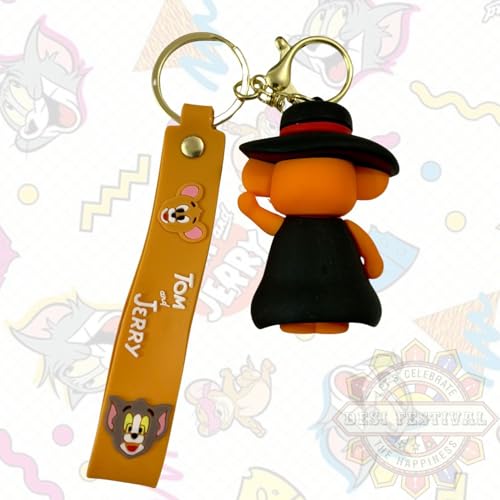 Image of Cute 3D Keychain | Keyring & Quirky Bag Charm | Hard Silicone, Unbreakable | Travel Essential | Kids Friendly | Strap & Bag Hook