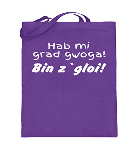 Sac en toile de jute avec longues anses violet ultra résistant 38x42