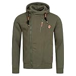 Indicode Herren Elm Kapuzensweatjacke | Herrenhoddie Hoodie Kapuzenpullover Männer