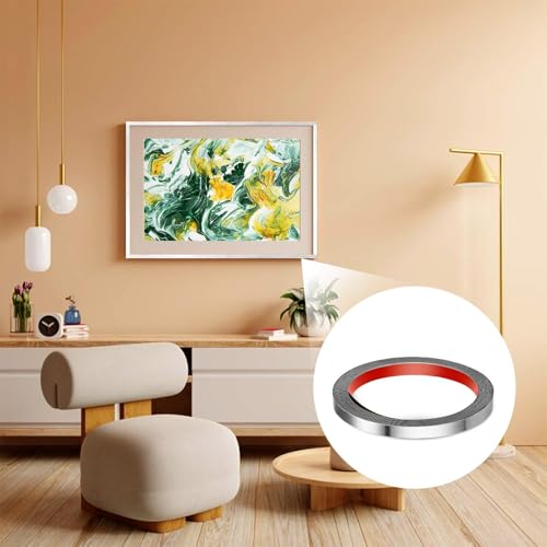 Zierleiste Silber Edelstahlband Selbstklebend 6M X 10MM Metallstreifen Zierleisten Selbstklebend Blechstreifen zum Abziehen und Aufkleben Wasserdichte für Wand Tür Möbel Spiegelrahmen Decke Kamin Auto