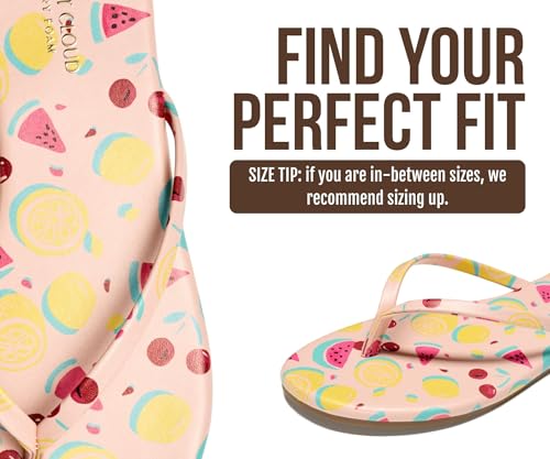 Image of Project Cloud Flip Flops for Women Footwear- Lightweight and Memory Foam Insole Sandals for Women 2026 - Durable Non-Slip Beach Essentials Flats for Women Sandals (Foundations)
