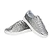 LUCKY STEP Glitter Shoes Sparkly Bling Shiny Bedazzled Lace up Fashion Sneakers for Women (7 B(M) US,Silver)
