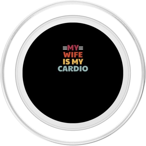 Drôle Gym Couple Entraînement Mariage My Wife Is My Cardio PopSockets PopGrip pour MagSafe – vue 2