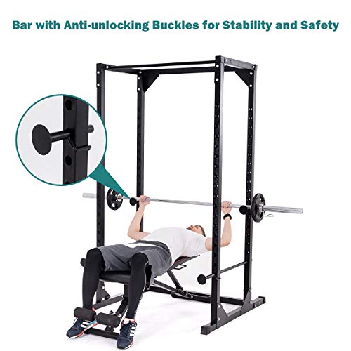 Goplus Power Rack Heavy Duty Adjustable Power Cage Multi-Function Fitness Squat Cage For A Complete Home Gym, Strength Training And Muscle Building (Black) #TOP3