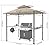 MASTERCANOPY 8 x 5 Grill Gazebo Outdoor BBQ Gazebo Canopy with 2 LED Lights (Khaki)