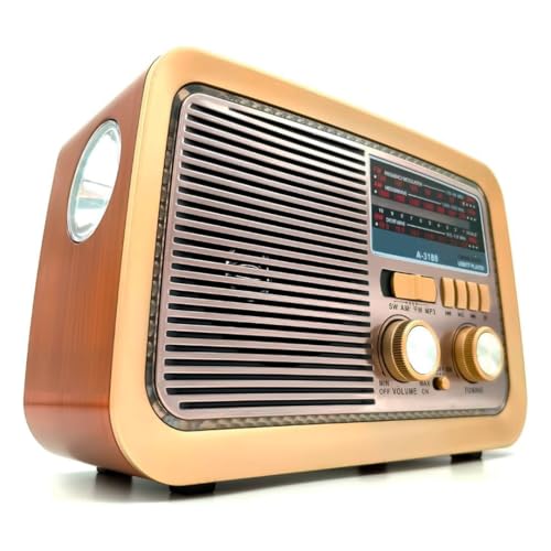 Rádio Vintage Caixa de Som Retrô Am/Fm, Sw, Usb, Pen Drive, Aux, ...