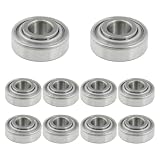 203KRR2 Bearing 0.64' Bore, 10 Pack Premium Sealed Agricultural Bearings, Replace AN281357 JD9214 AN...
