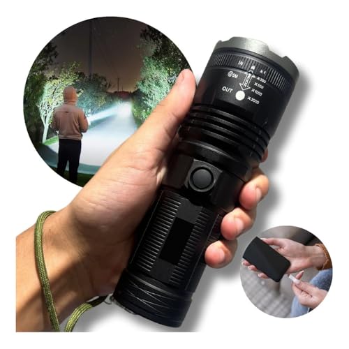 Lanterna Tática Sabre de Luz Mais Forte do Mundo Alcance De 1500 Mil Metros LED Militar Ultra Potent