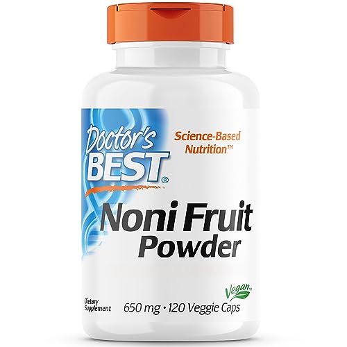 Doctor's Best, Noni Fruit Powder (Fruta de Noni en Polvo), 650mg, 120 Cápsulas veganas, Probado en...