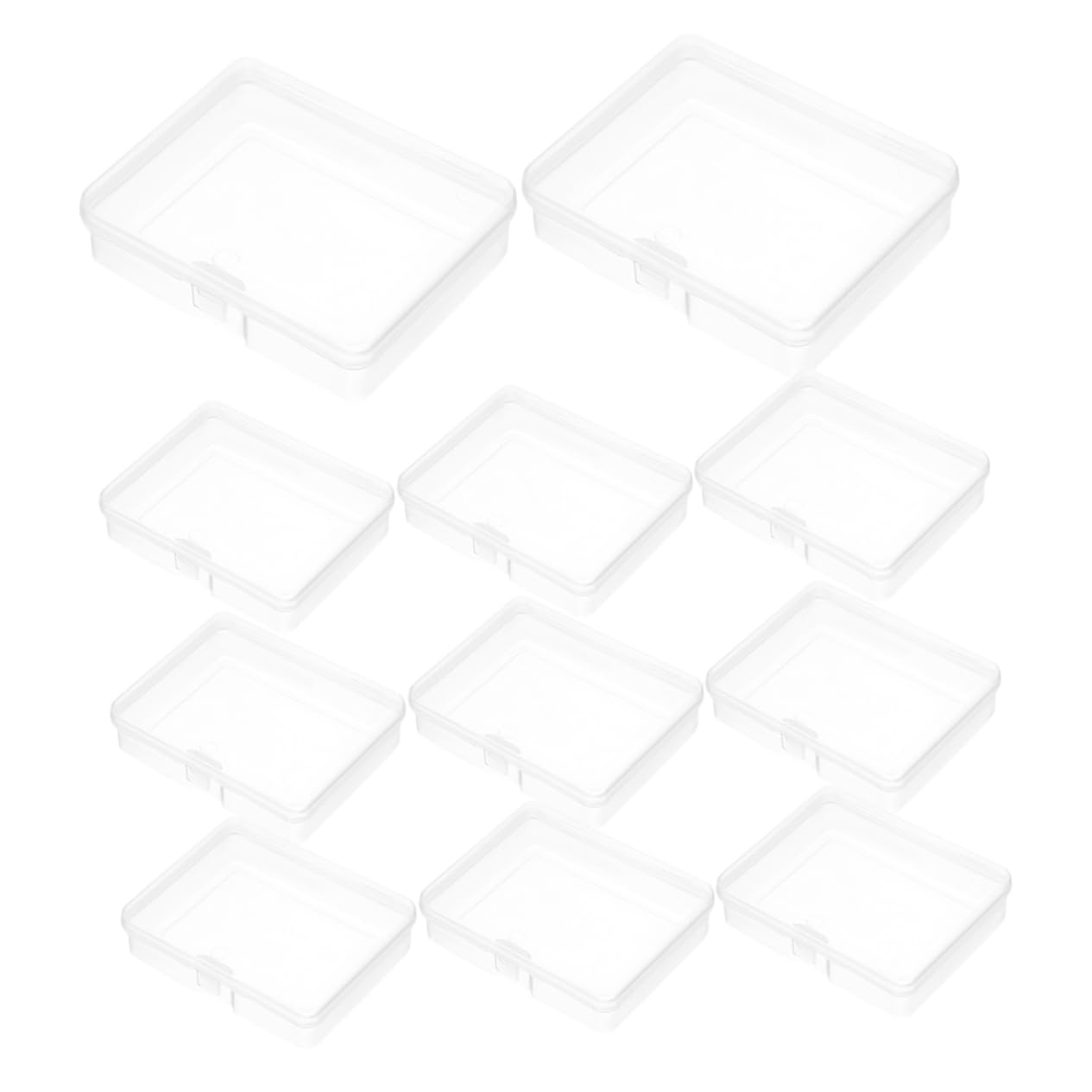 FOMIYES 20Pcs Bead Storage Containers with Hinged Lid Craft Organizers for Beads Jewelry and Small Items Bead Organizer for Tidy Crafting