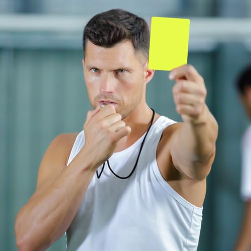 10pcs Soccer Yellow Card Referee Cards, Professional Soccer Penalty Cards, Football Red Cards Yellow Cards Warning Ejection Delay Red Yellow Judge Cards for Sports Game Competition Referee Accessory