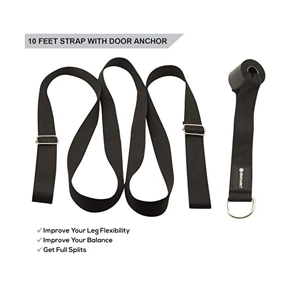 Stretching Strap With Door Anchor - Stretching Equipment To Improve Legs Flexibility - Splits Trainer For Home Ideal In Ballet, Dance, Cheerleading, Taekwondo, Yoga, Pole Dancing & Gymnastics
