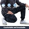 LY4U Tracksuit Bottoms Men, Camouflage Joggers with Zip Pocket, Cosy Breathable Gym Trousers with Elastic Waist, Casual Sweatpants for Running Training, Black XXL #4