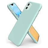 ORNARTO Funda Silicone Case para iPhone 11, Carcasa de Silicona Líquida Suave Antichoque Bumper para iPhone 11 (2019) 6,1 Pulgadas-Menta Verde