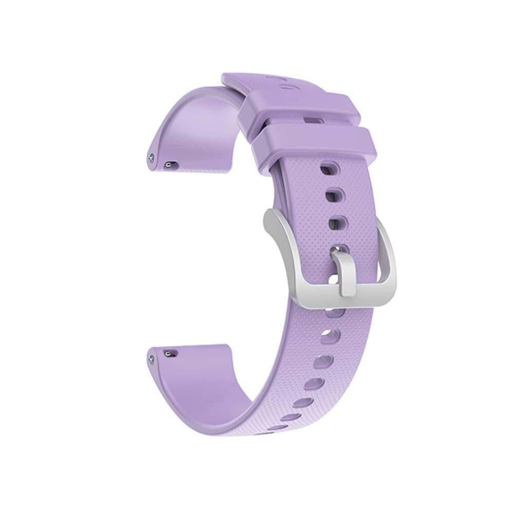 20mm Unisex Silicone Replacement Watch Strap with Quick Release Spring Bars Silver Buckle Compatible with Garmin Watch, Light Purple (B09ZBJ67DK) Amazon Price History, Amazon Price Tracker