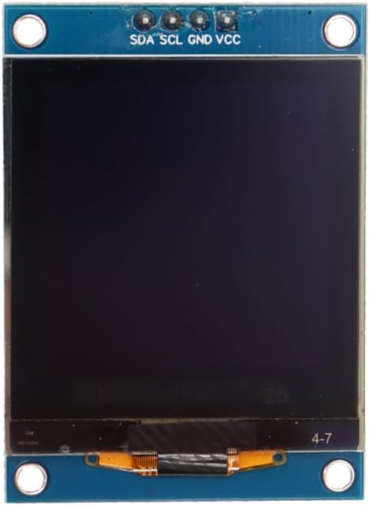 HiLetgo 1.5" SH1107 128x128 OLED Display Module 1.5 Inch IIC I2C 4 Pin OLED Screen LCD Display White