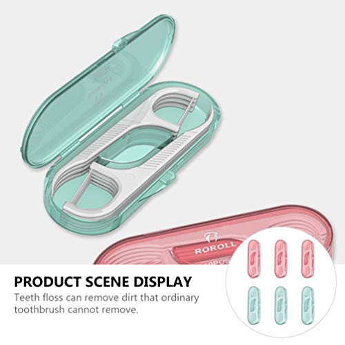 Exceart 60 Pcs Portable Floss Picks Disposable Dental Floss Picks Dental String Toothpicks Flossers Teeth Oral Cleaning Tools With Travel Case #TOP5