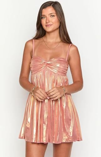 Satin Homecoming Dresses Short for Teens Spaghetti Straps Twist Cute Mini Prom Dress A-Line Cocktail Gowns4