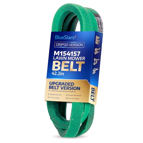 Image of [Upgraded Grip120] BlueStars M154157 Drive Belt | Aramid Cord | 1 /2 x 42.2 | Drive Belt for John Deere EZtrak Z425 Z445 Z465 Zero Turn Mowers - Traction Drive V-Belt Replacement