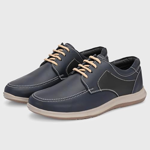 Image of Centrino Men's Casual Lace-Up Shoes | Comfortable Round Toe Lace-Up Derby Shoe with Rugged Rubber Thick Sole for Casual, Office, College, Outdoor, Travel, Trekking, Weekend Outing(8102)