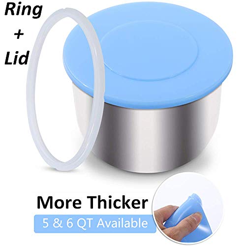 Original Silicone Lid and Silicone Ring for Instant Pot Pressure Cooker, 6 Quart