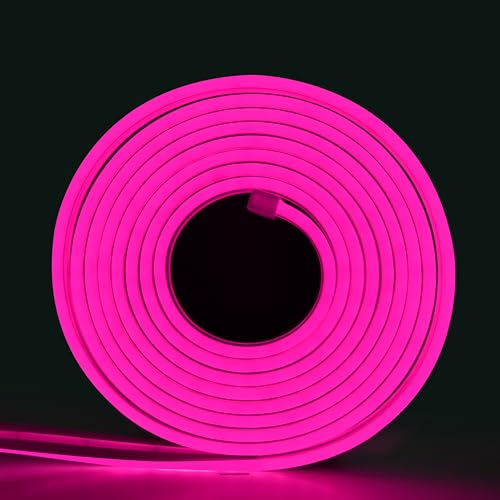 Image of Forus 5 Meter LED Neon Strip Light - Pink, Flexible Waterproof Rope Lights 16.4 Feet, Indoor Outdoor Diwali Decorative Cove Lighting, Christmas Festival, Home Decor, Festivals, 1 Yr Warranty