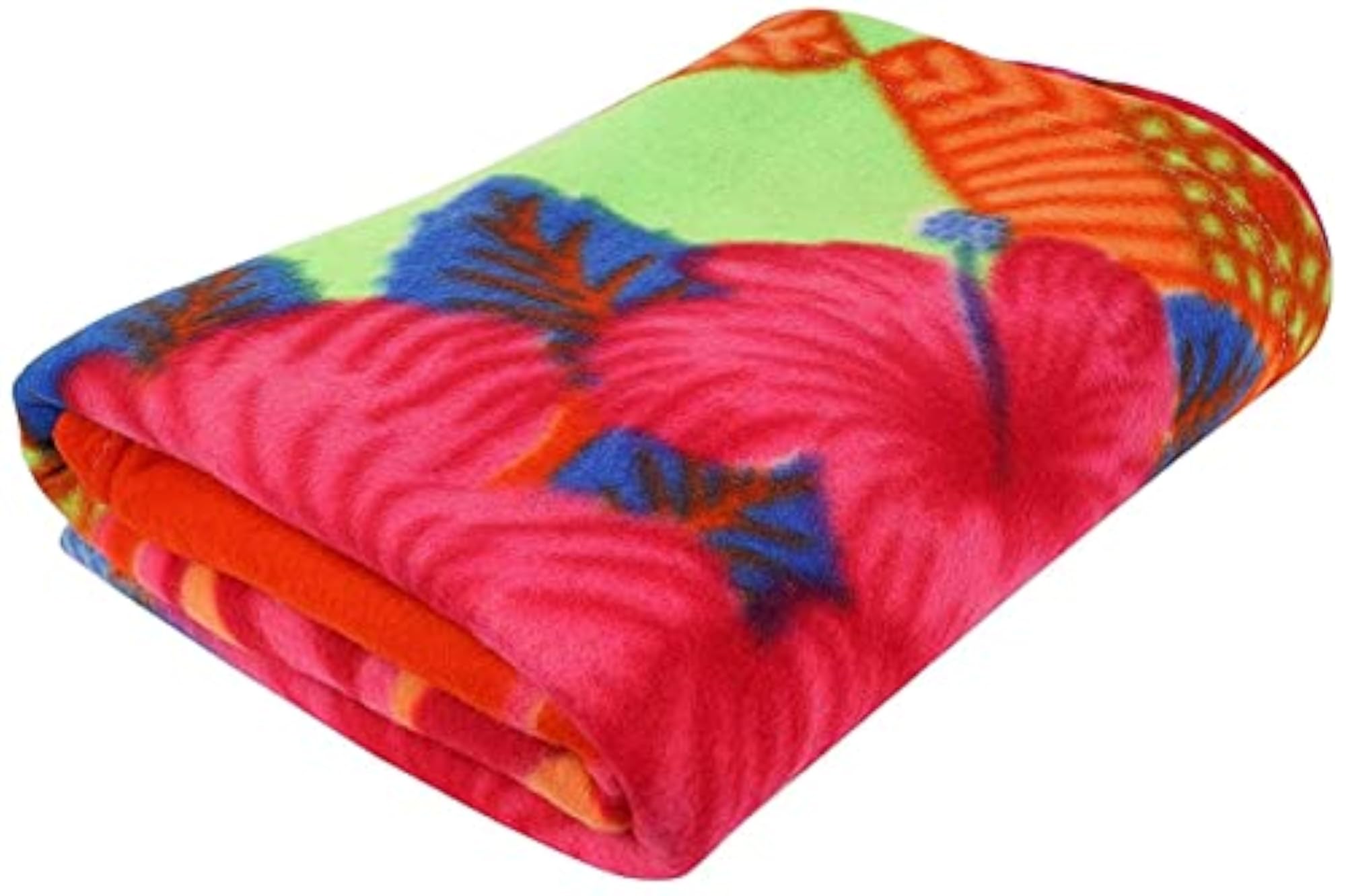 Soft Floral Printed Fleece AC Blanket, Pink