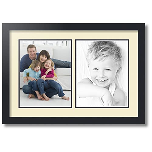 Art To Frames Double-Multimat-38-791/89-Frbw26079 Collage Photo Frame Double Mat With 2-8.5X11 Openings And Satin Black Frame #TOP11