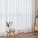 Tende Trasparenti Voile MIULEE 2 Pannelli 140x260cm - Passanti Morbidi Per Interni - Foto 3